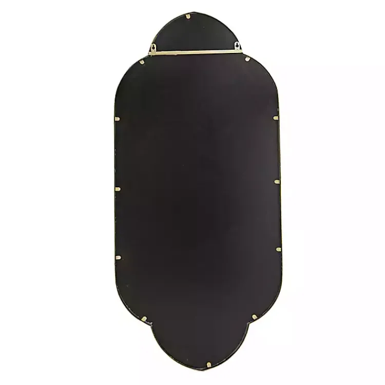Kirklands Home Champagne Gold Long Quatrefoil Mirror Best