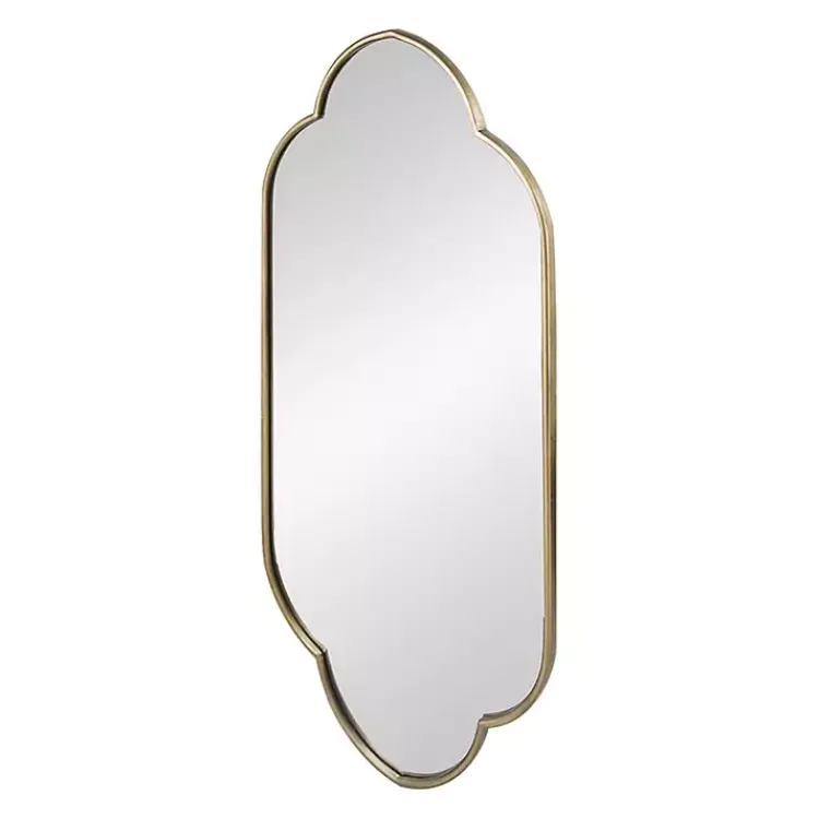 Kirklands Home Champagne Gold Long Quatrefoil Mirror Best