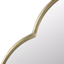 Kirklands Home Champagne Gold Long Quatrefoil Mirror Best
