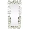 Kirklands Home Champagne Gold Rectangular Modern Wall Mirror Outlet
