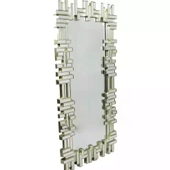 Kirklands Home Champagne Gold Rectangular Modern Wall Mirror Outlet