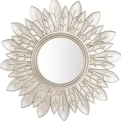 Kirklands Home Champagne Gold Round Flower Alba Wall Mirror Online
