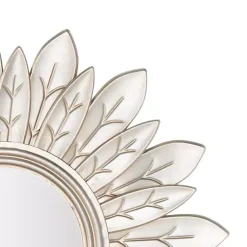 Kirklands Home Champagne Gold Round Flower Alba Wall Mirror Online