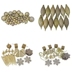 Christmas Ornaments>Kirklands Home Champagne Shatterproof Christmas Ornament Set Gold
