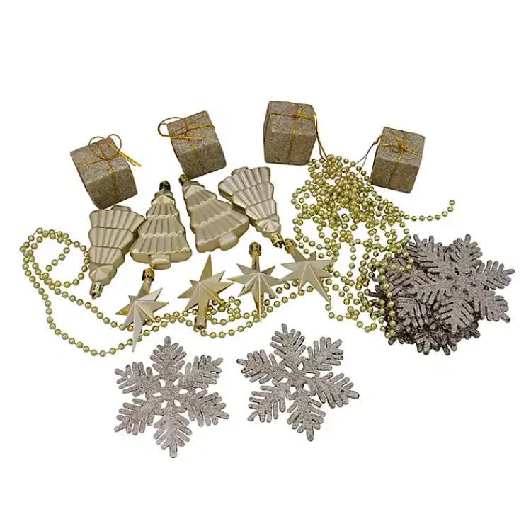 Christmas Ornaments>Kirklands Home Champagne Shatterproof Christmas Ornament Set Gold