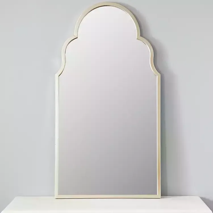 Kirklands Home Champagne Maria Metal Arch Mirror Gold Sale
