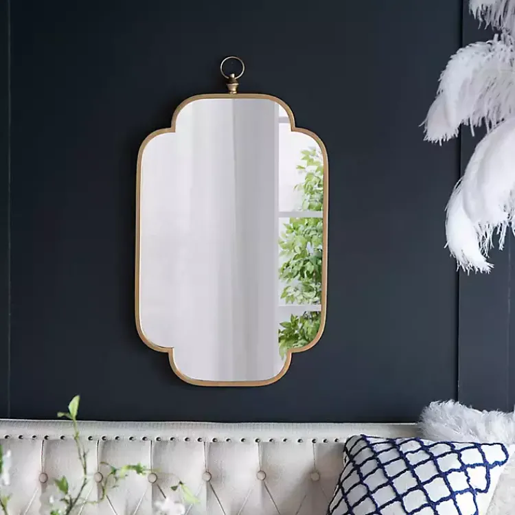 Kirklands Home Champagne Notched Corners Mirror Best