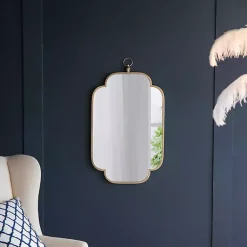 Kirklands Home Champagne Notched Corners Mirror Best