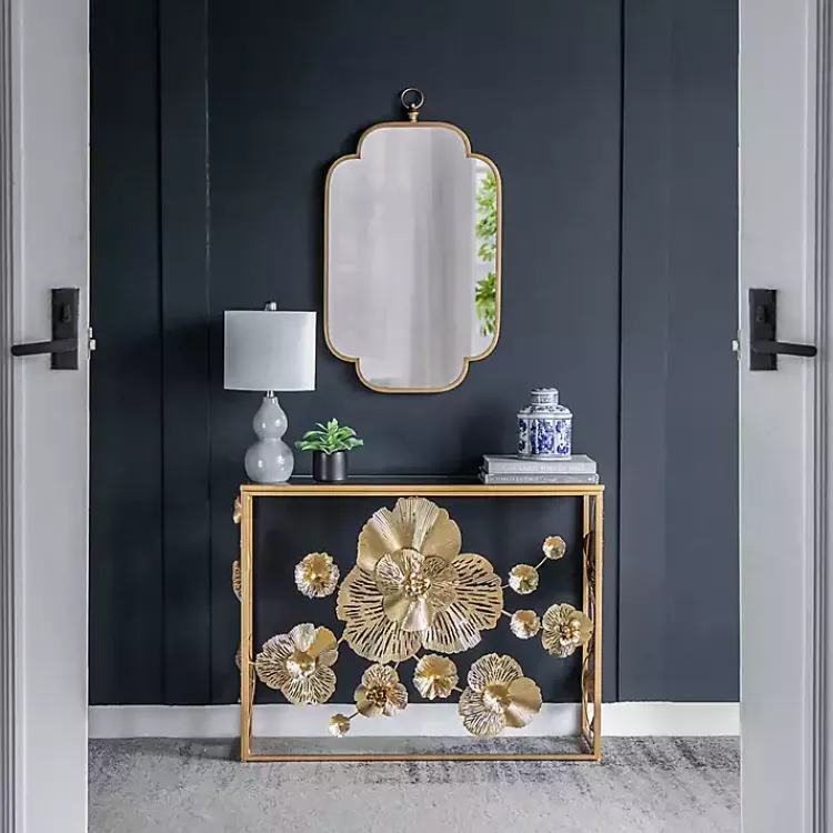 Kirklands Home Champagne Notched Corners Mirror Best
