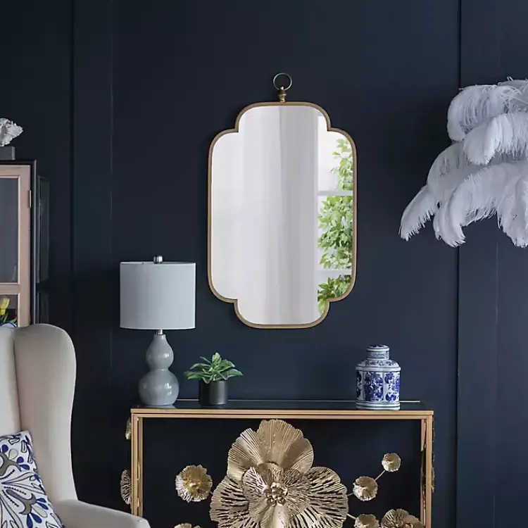 Kirklands Home Champagne Notched Corners Mirror Best