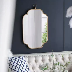 Kirklands Home Champagne Notched Corners Mirror Best