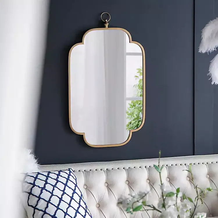 Kirklands Home Champagne Notched Corners Mirror Best