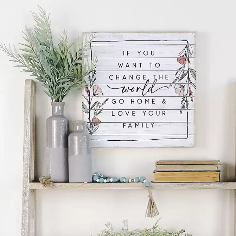 Kirklands Home Change the World Wall Plaque Best
