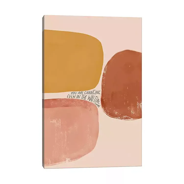 Kirklands Home Changing Even in the Waiting Canvas Art Print Pink