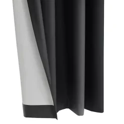 Kirklands Home Charcoal Alpine Blackout Curtain Panel, 108 in. Gray