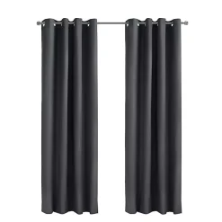 Kirklands Home Charcoal Alpine Blackout Curtain Panel, 63 in. Gray New