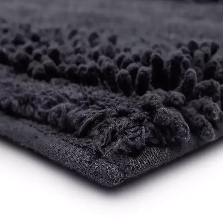 Kirklands Home Charcoal Asymmetrical Cotton Bath Mat Gray Sale