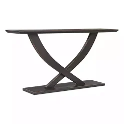 Kirklands Home Charcoal Ramus Console Table Black