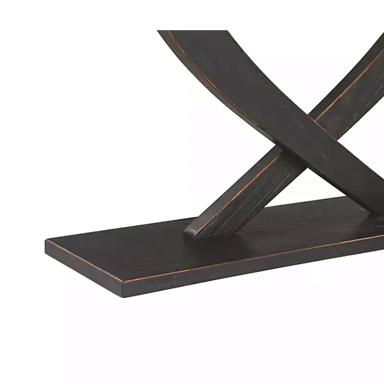 Kirklands Home Charcoal Ramus Console Table Black