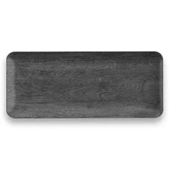 Kirklands Home Charcoal Faux Wood Melamine Serving Tray Gray Discount