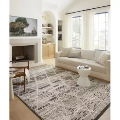 Kirklands Home Charcoal Gradient Diamond Area Rug, 5x7 Best