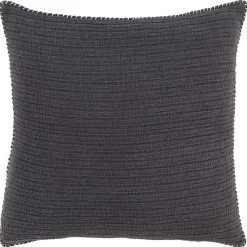 Pillows>Kirklands Home Charcoal Subtle Striped Oversized Pillow Gray