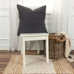 Pillows>Kirklands Home Charcoal Subtle Striped Oversized Pillow Gray