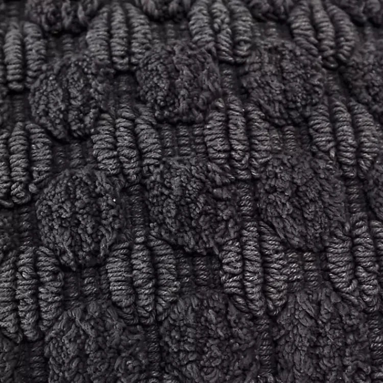 Pillows>Kirklands Home Charcoal Heavily Textured Pillow Gray