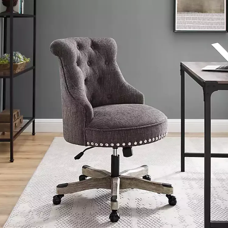 Kirklands Home Charcoal Miller Tufted Office Chair Gray Online