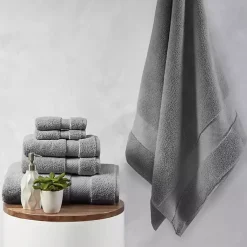 Kirklands Home Charcoal 6-pc. Oversized Cotton Bath Towel Set Gray Online