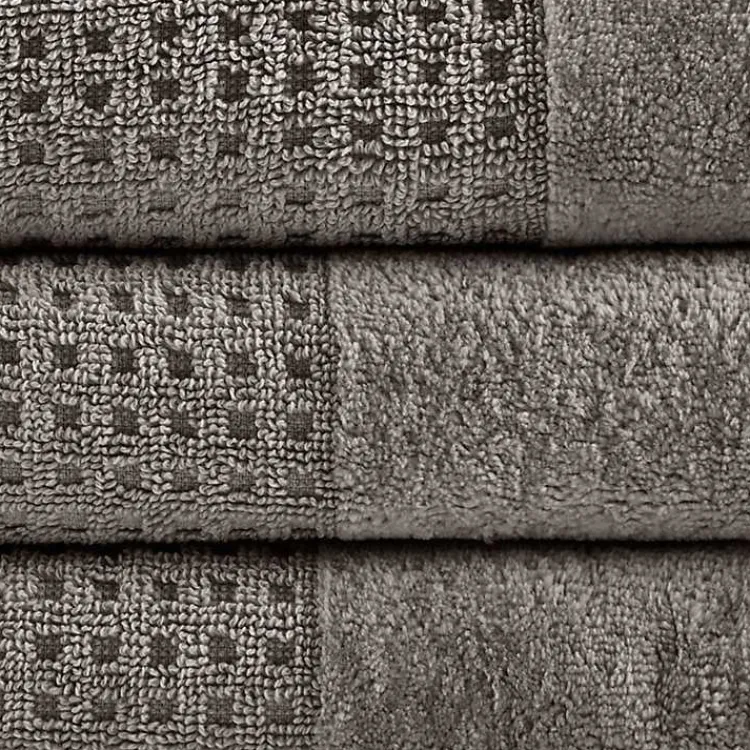 Kirklands Home Charcoal 6-pc. Waffle Cotton Bath Towel Set Gray Online