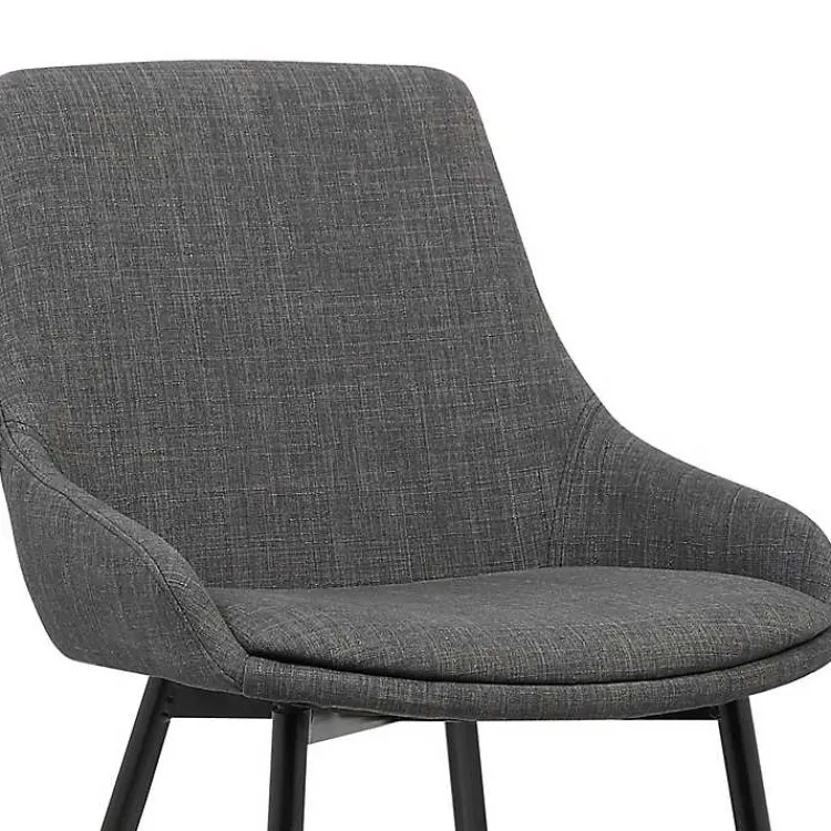 Kirklands Home Charcoal Upholstered Mia Dining Chair Gray Discount