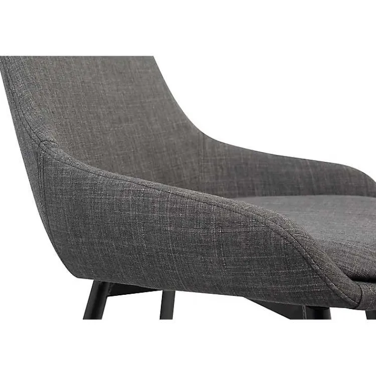 Kirklands Home Charcoal Upholstered Mia Dining Chair Gray Discount