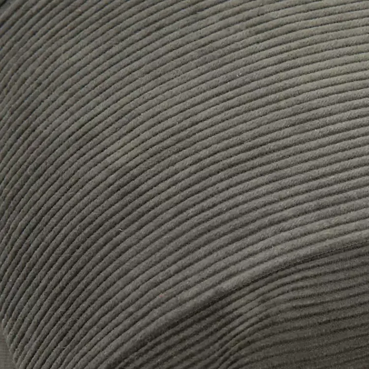 Pillows>Kirklands Home Charcoal Velvet Corduroy Lumbar Pillow Gray