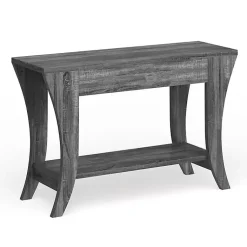 Kirklands Home Charcoal Wood 2-Drawer Console Table Gray Hot