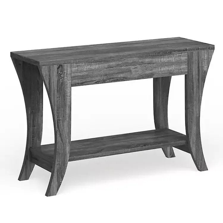 Kirklands Home Charcoal Wood 2-Drawer Console Table Gray Hot