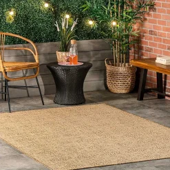Kirklands Home Charlotte Elegant Outdoor Rug, 8x10 Tan