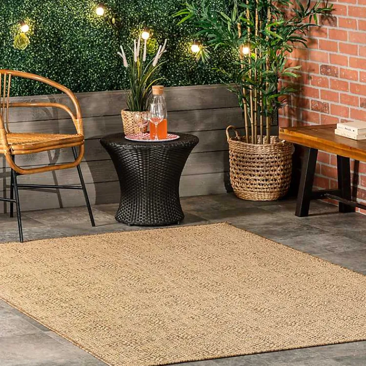 Kirklands Home Charlotte Elegant Outdoor Rug, 8x10 Tan