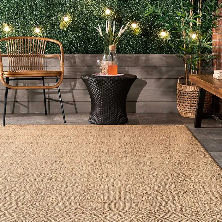 Kirklands Home Charlotte Elegant Outdoor Rug, 8x10 Tan