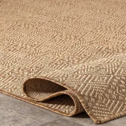 Kirklands Home Charlotte Elegant Outdoor Rug, 8x10 Tan