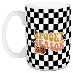 Kirklands Home Checkered Spooky Season Halloween Mugs, Set of 2