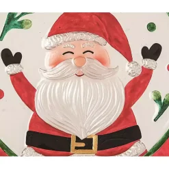 Christmas Dining & Entertaining>Kirklands Home Cheerful Santa Glass Serving Platter