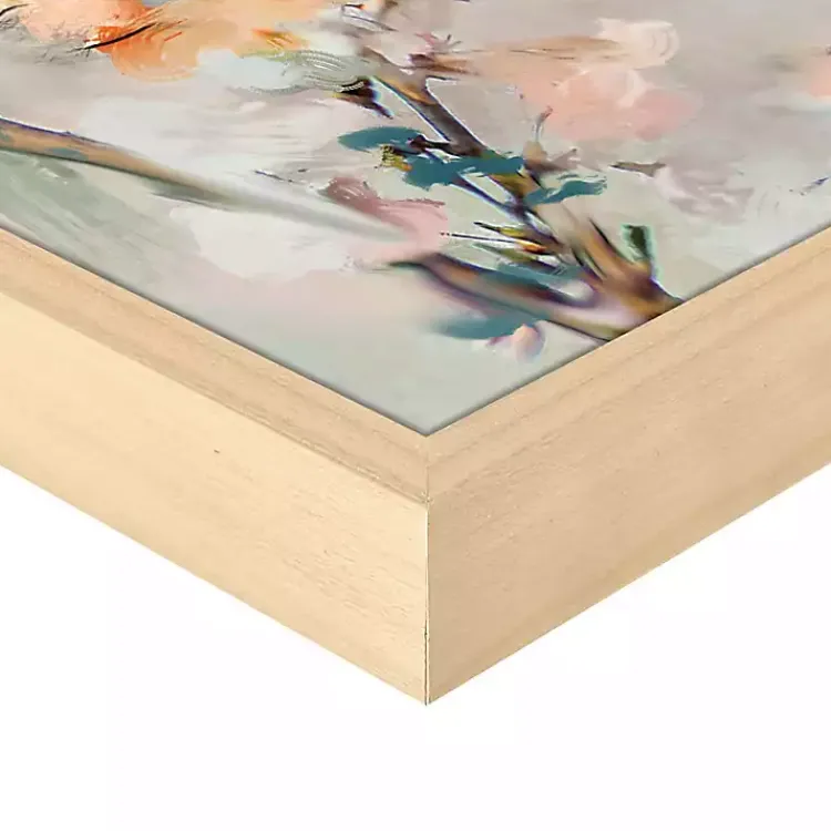 Kirklands Home Cherry Blossom Blooms Birch Framed Canvas Print New