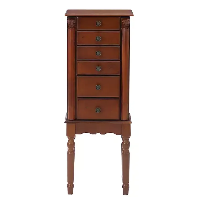 Kirklands Home Cherry 5-Drawer Ollie Petite Jewelry Armoire Brown Discount