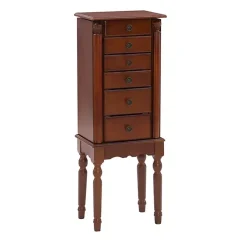 Kirklands Home Cherry 5-Drawer Ollie Petite Jewelry Armoire Brown Discount