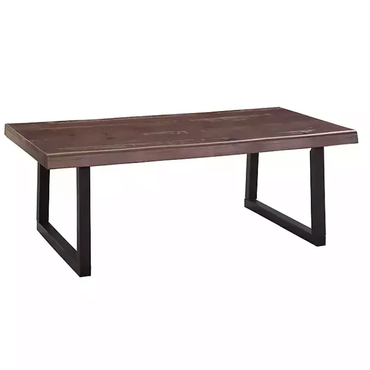 Kirklands Home Cherry Live Edge Wood Coffee Table Black Outlet