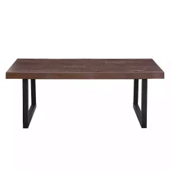 Kirklands Home Cherry Live Edge Wood Coffee Table Black Outlet