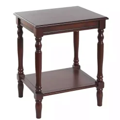 Kirklands Home Cherry Wood Sybil Accent Table Brown Discount