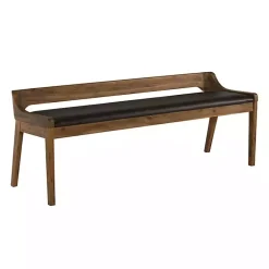 Kirklands Home Chestnut Acacia Wood Cushioned Bench Brown Hot