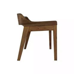 Kirklands Home Chestnut Acacia Wood Cushioned Bench Brown Hot